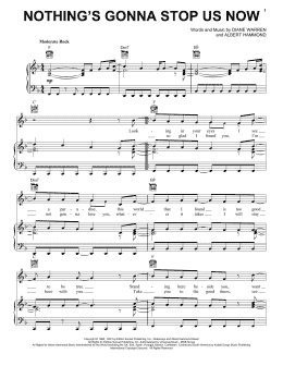 page one of Nothing's Gonna Stop Us Now (Piano, Vocal & Guitar Chords (Right-Hand Melody))