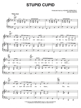 page one of Stupid Cupid (Piano, Vocal & Guitar Chords (Right-Hand Melody))