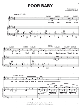 page one of Poor Baby (Piano, Vocal & Guitar Chords (Right-Hand Melody))