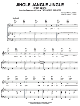 page one of Jingle Jangle Jingle (I Got Spurs) (Piano, Vocal & Guitar Chords (Right-Hand Melody))
