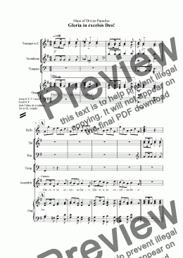 page one of Festival Mass Sheet Music Setting "Divine Paradise" - Gloria (FS)