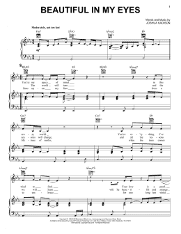 page one of Beautiful In My Eyes (Piano, Vocal & Guitar Chords (Right-Hand Melody))