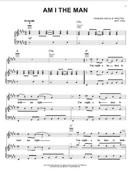 page one of Am I The Man (Piano, Vocal & Guitar Chords (Right-Hand Melody))