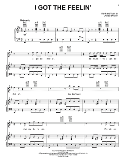 page one of I Got The Feelin' (Piano, Vocal & Guitar Chords (Right-Hand Melody))