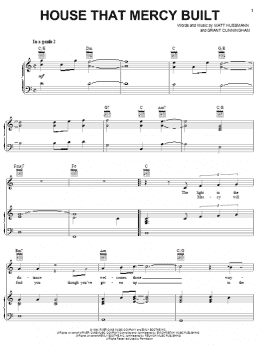 page one of House That Mercy Built (Piano, Vocal & Guitar Chords (Right-Hand Melody))