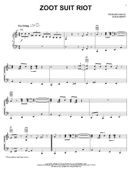 page one of Zoot Suit Riot (Piano, Vocal & Guitar Chords (Right-Hand Melody))