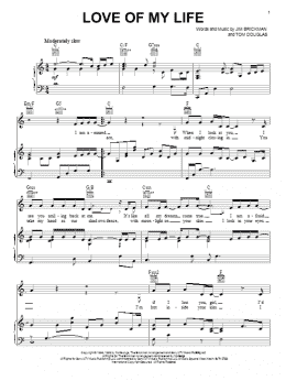 page one of Love Of My Life (feat. Donny Osmond) (Piano, Vocal & Guitar Chords (Right-Hand Melody))