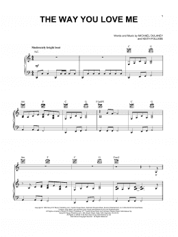 page one of The Way You Love Me (Piano, Vocal & Guitar Chords (Right-Hand Melody))