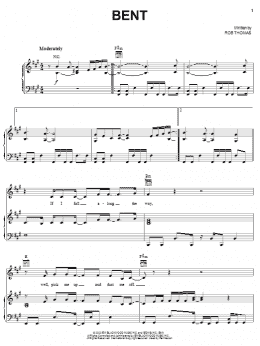 page one of Bent (Piano, Vocal & Guitar Chords (Right-Hand Melody))