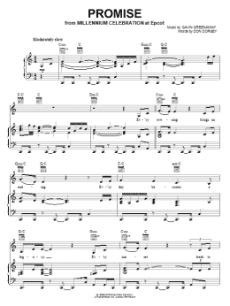 page one of Promise (Piano, Vocal & Guitar Chords (Right-Hand Melody))
