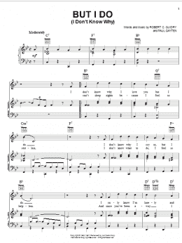 page one of But I Do (I Don't Know Why) (Piano, Vocal & Guitar Chords (Right-Hand Melody))