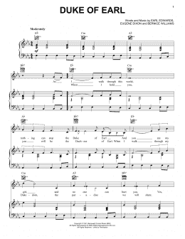 page one of Duke Of Earl (Piano, Vocal & Guitar Chords (Right-Hand Melody))