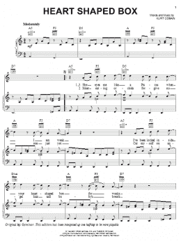 page one of Heart Shaped Box (Piano, Vocal & Guitar Chords (Right-Hand Melody))