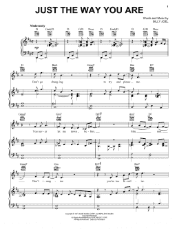 page one of Just The Way You Are (Piano, Vocal & Guitar Chords (Right-Hand Melody))