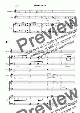 page one of Mass of Divine Paradise - Great Amen (FS) -Download Sheet Music Online
