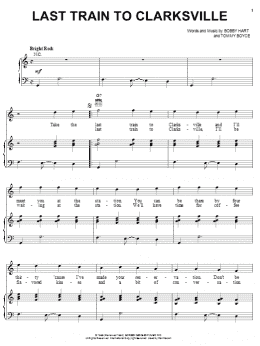 page one of Last Train To Clarksville (Piano, Vocal & Guitar Chords (Right-Hand Melody))