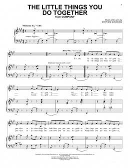 page one of The Little Things You Do Together (Piano & Vocal)