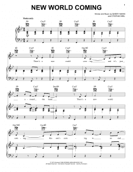 page one of New World Coming (Piano, Vocal & Guitar Chords (Right-Hand Melody))
