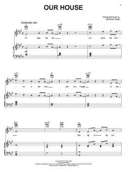 page one of Our House (Piano, Vocal & Guitar Chords (Right-Hand Melody))