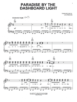 page one of Paradise By The Dashboard Light (Piano, Vocal & Guitar Chords (Right-Hand Melody))