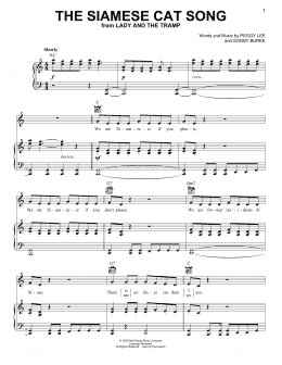 page one of The Siamese Cat Song (from Lady And The Tramp) (Piano, Vocal & Guitar Chords (Right-Hand Melody))