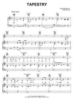page one of Tapestry (Piano, Vocal & Guitar Chords (Right-Hand Melody))