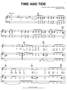 page one of Time And Tide (Piano, Vocal & Guitar Chords (Right-Hand Melody))