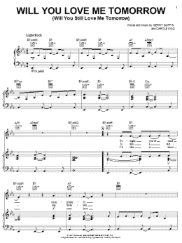 page one of Will You Love Me Tomorrow (Will You Still Love Me Tomorrow) (Piano, Vocal & Guitar Chords (Right-Hand Melody))