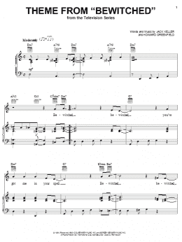 page one of Theme from Bewitched (Piano, Vocal & Guitar Chords (Right-Hand Melody))