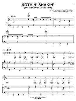 page one of Nothin' Shakin' (But The Leaves On The Trees) (Piano, Vocal & Guitar Chords (Right-Hand Melody))