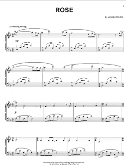 page one of Rose (Piano Solo)