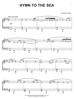 page one of Hymn To The Sea (Piano, Vocal & Guitar Chords (Right-Hand Melody))