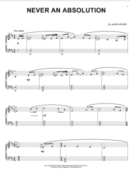 page one of Never An Absolution (Piano, Vocal & Guitar Chords (Right-Hand Melody))