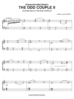 page one of Theme from Neil Simon's The Odd Couple II (Piano Solo)