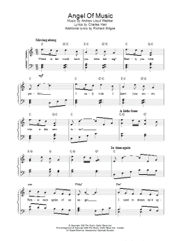 page one of Angel Of Music (from The Phantom Of The Opera) (Piano Solo)
