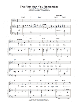 page one of The First Man You Remember (from Aspects Of Love) (Piano, Vocal & Guitar Chords)