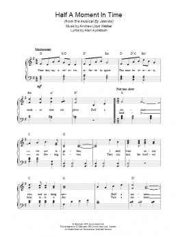 page one of Half A Moment In Time (from By Jeeves) (Piano Solo)