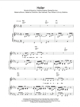 page one of Holler (Piano, Vocal & Guitar Chords)
