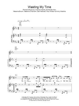 page one of Wasting My Time (Piano, Vocal & Guitar Chords)