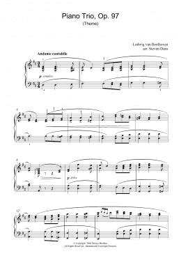 page one of Piano Trio Opus 97 (Piano Solo)
