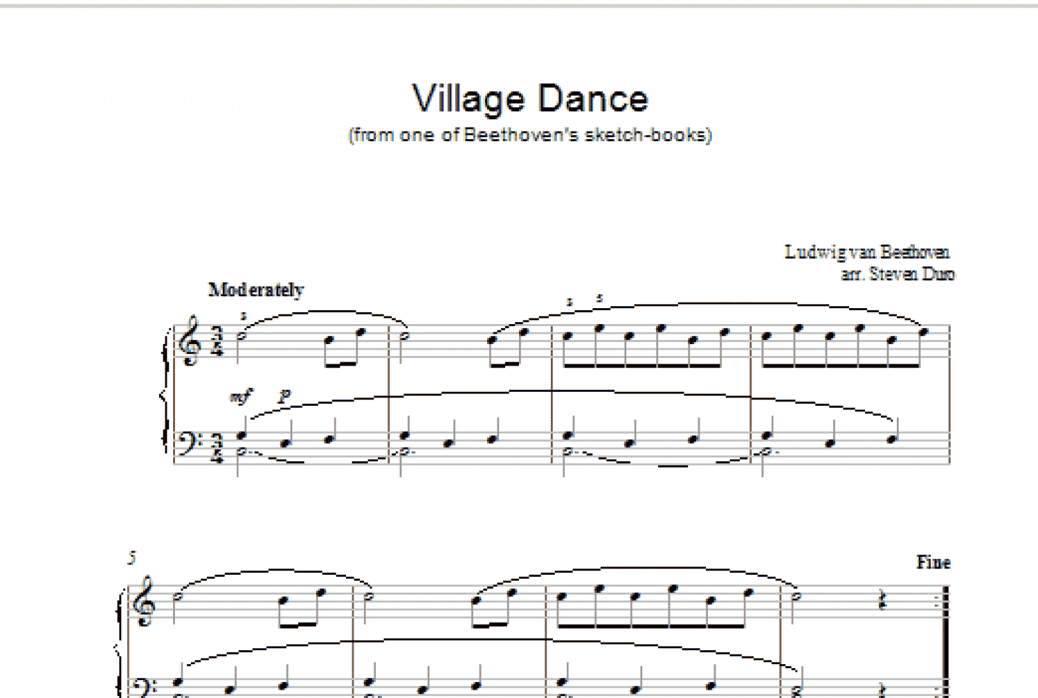 Village Dance (Piano Solo)