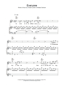 page one of Everyone (Piano, Vocal & Guitar Chords)