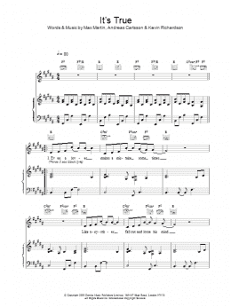 page one of It's True (Piano, Vocal & Guitar Chords)