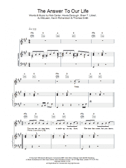 page one of The Answer To Our Life (Piano, Vocal & Guitar Chords)