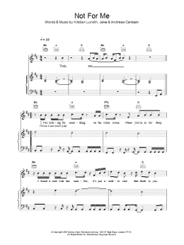 page one of Not For Me (Piano, Vocal & Guitar Chords)