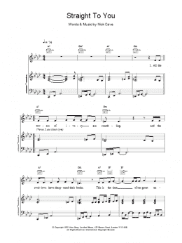 page one of Straight To You (Piano, Vocal & Guitar Chords)