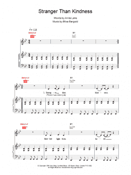 page one of Stranger Than Kindness (Piano, Vocal & Guitar Chords)