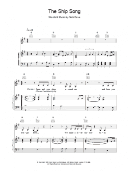 page one of The Ship Song (Piano, Vocal & Guitar Chords)