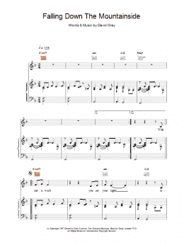page one of Falling Down The Mountainside (Piano, Vocal & Guitar Chords)