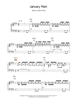 page one of January Rain (Piano, Vocal & Guitar Chords)